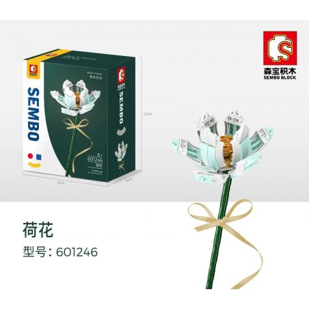 SEMBO 601246 non  HOA SEN bộ đồ chơi xếp lắp ráp ghép mô hình Flowers BLOCK FLORIST