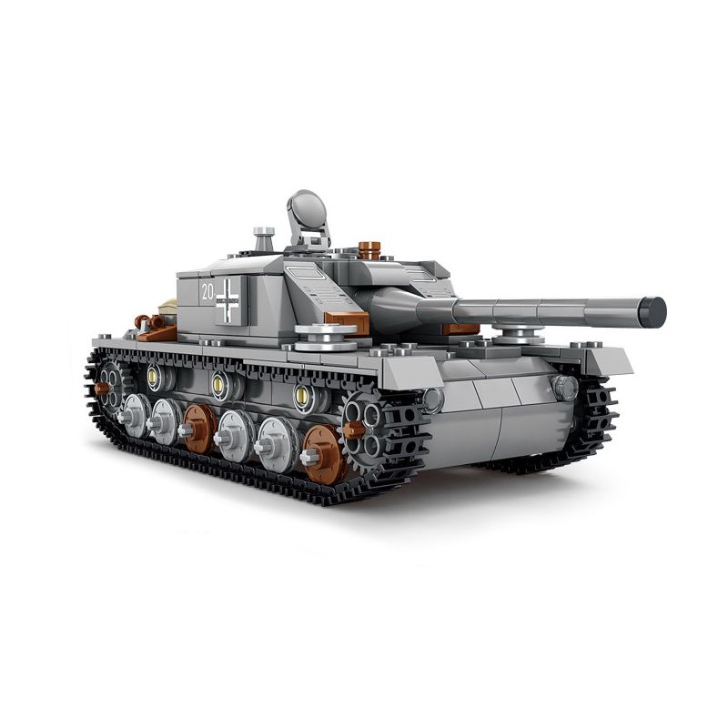 Kazi KY82048 82048 non Lego SÚNG TẤN CÔNG NÒNG DÀI STUG III bộ đồ chơi xếp lắp ráp ghép mô hình Military Army Quân Sự Bộ Đội 518 khối