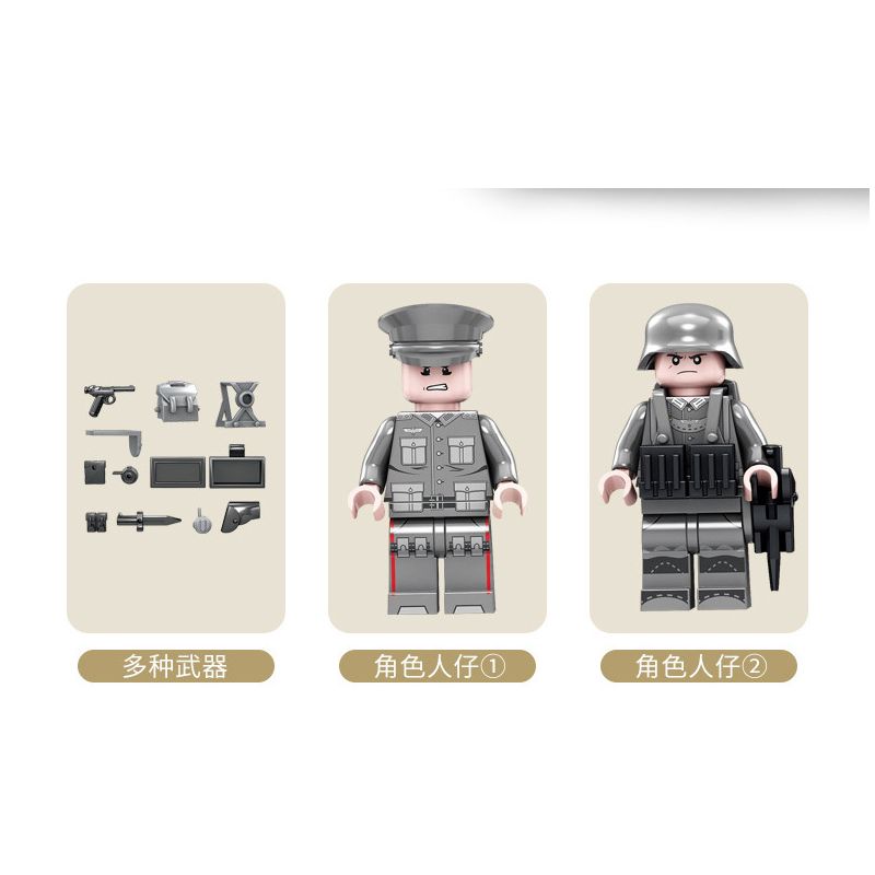 Kazi KY82048 82048 non  SÚNG TẤN CÔNG NÒNG DÀI STUG III bộ đồ chơi xếp lắp ráp ghép mô hình Military Army Quân Sự Bộ Đội 518 khối