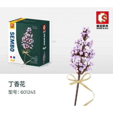 SEMBO 601243 non  HOA LILAC. bộ đồ chơi xếp lắp ráp ghép mô hình Flowers BLOCK FLORIST