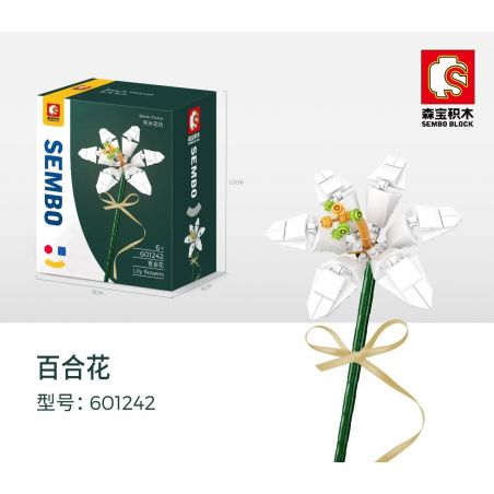 SEMBO 601242 non  HOA LOA KÈN bộ đồ chơi xếp lắp ráp ghép mô hình Flowers BLOCK FLORIST