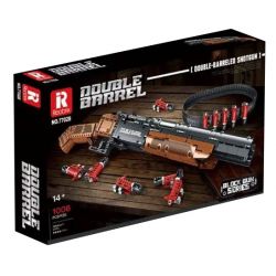 REOBRIX 77028 non  SÚNG NGẮN HAI NÒNG bộ đồ chơi xếp lắp ráp ghép mô hình Gun DOUBLE-BARRELED SHOTGUN 1006 khối