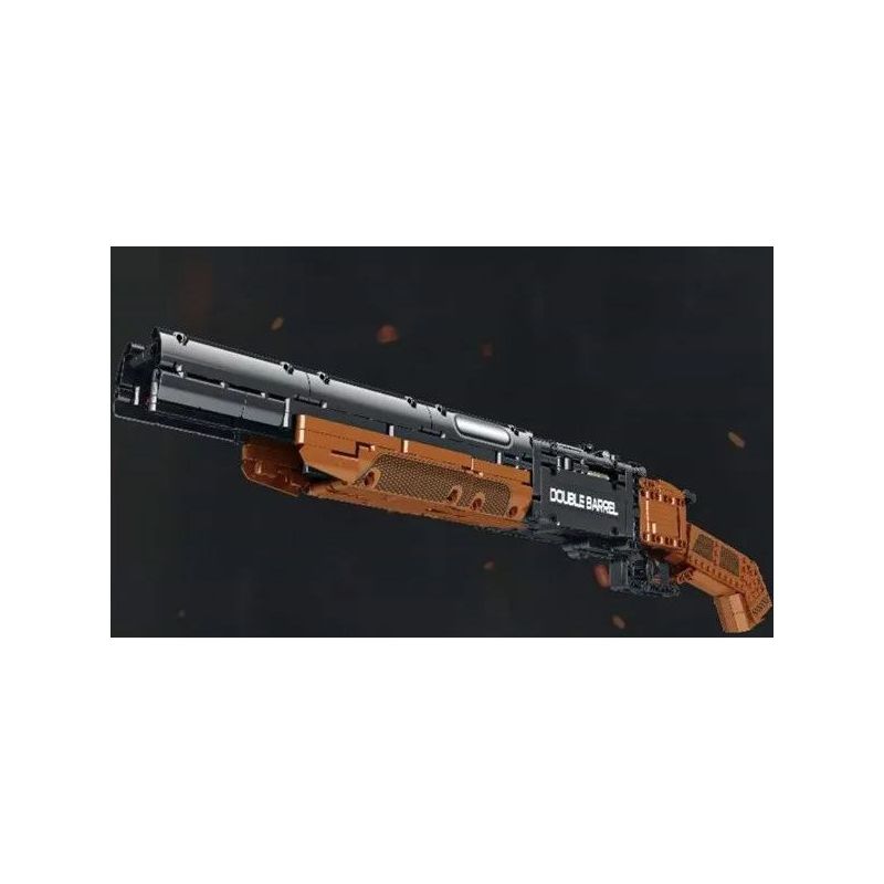 REOBRIX 77028 non  SÚNG NGẮN HAI NÒNG bộ đồ chơi xếp lắp ráp ghép mô hình Gun DOUBLE-BARRELED SHOTGUN 1006 khối