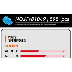 Kazi KY81049 81049 non  XE TÊN LỬA SCUD bộ đồ chơi xếp lắp ráp ghép mô hình FIRELINE ALERT 598 khối
