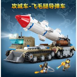 Kazi KY81049 81049 non  XE TÊN LỬA SCUD bộ đồ chơi xếp lắp ráp ghép mô hình FIRELINE ALERT 598 khối