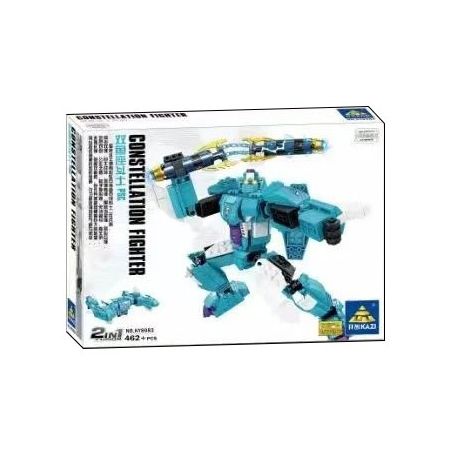 Kazi KY8083 8083 non  CHIẾN BINH SONG NGƯ bộ đồ chơi xếp lắp ráp ghép mô hình Transformers CONSTELLATION FIGHTER Robot Đại Chiến Người Máy Biến Hình 462 khối