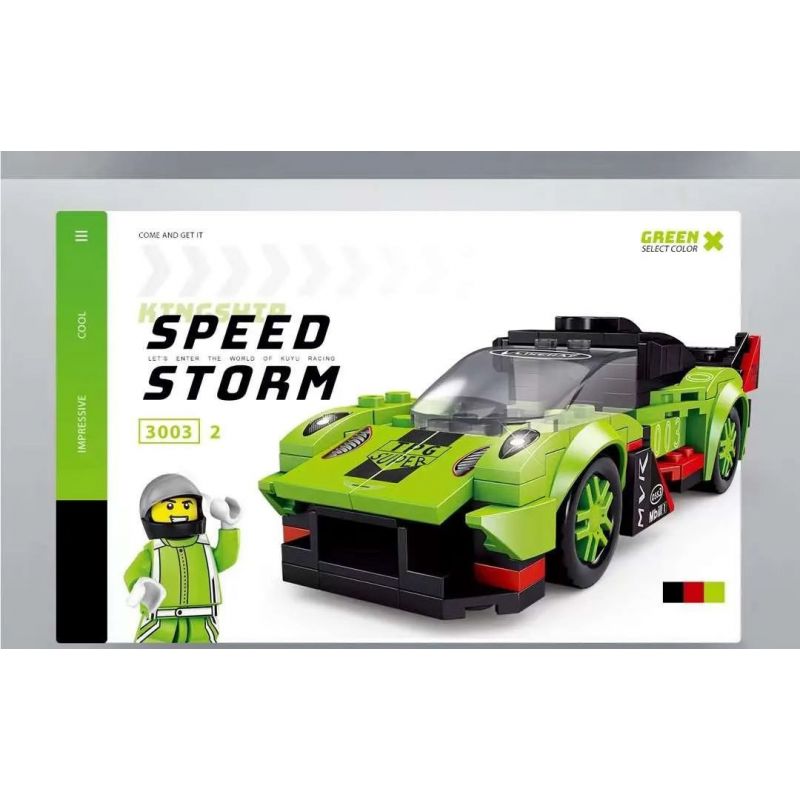 KUYU MOXING 3003 non  4 XE ĐUA bộ đồ chơi xếp lắp ráp ghép mô hình Racers SPEED STORM Đua Tốc Độ