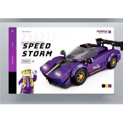 KUYU MOXING 3003 non  4 XE ĐUA bộ đồ chơi xếp lắp ráp ghép mô hình Racers SPEED STORM Đua Tốc Độ