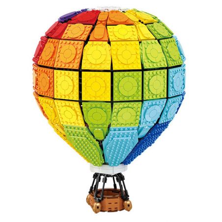 CACO C002 non  CẦU VỒNG NÓNG BỎNG bộ đồ chơi xếp lắp ráp ghép mô hình Creator Expert RAINBOW VALLOON Chuyên Gia Sáng Tạo 2550 khối