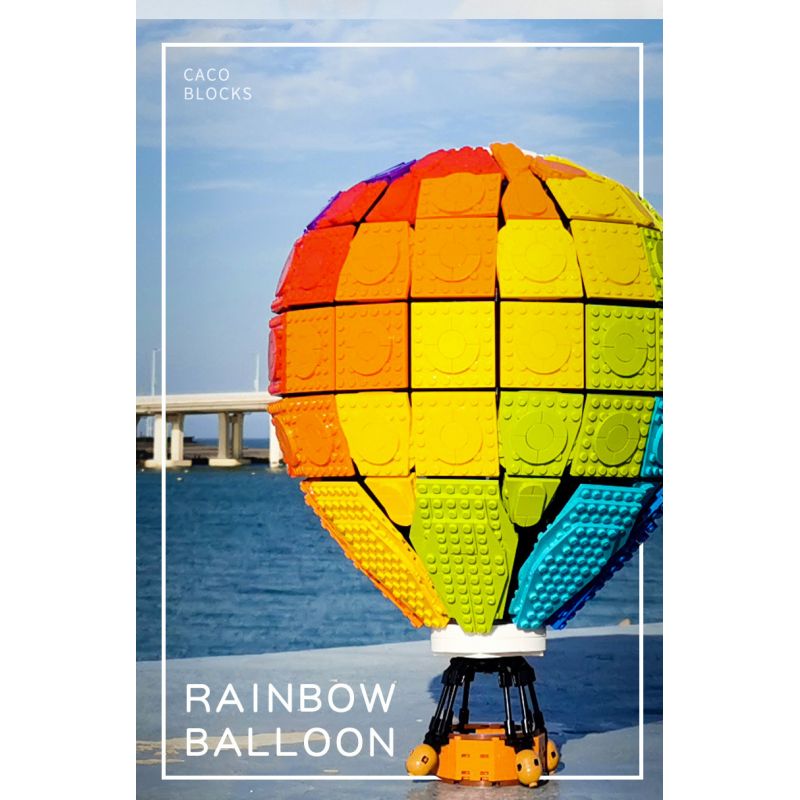 CACO C002 non  CẦU VỒNG NÓNG BỎNG bộ đồ chơi xếp lắp ráp ghép mô hình Creator Expert RAINBOW VALLOON Chuyên Gia Sáng Tạo 2550 khối