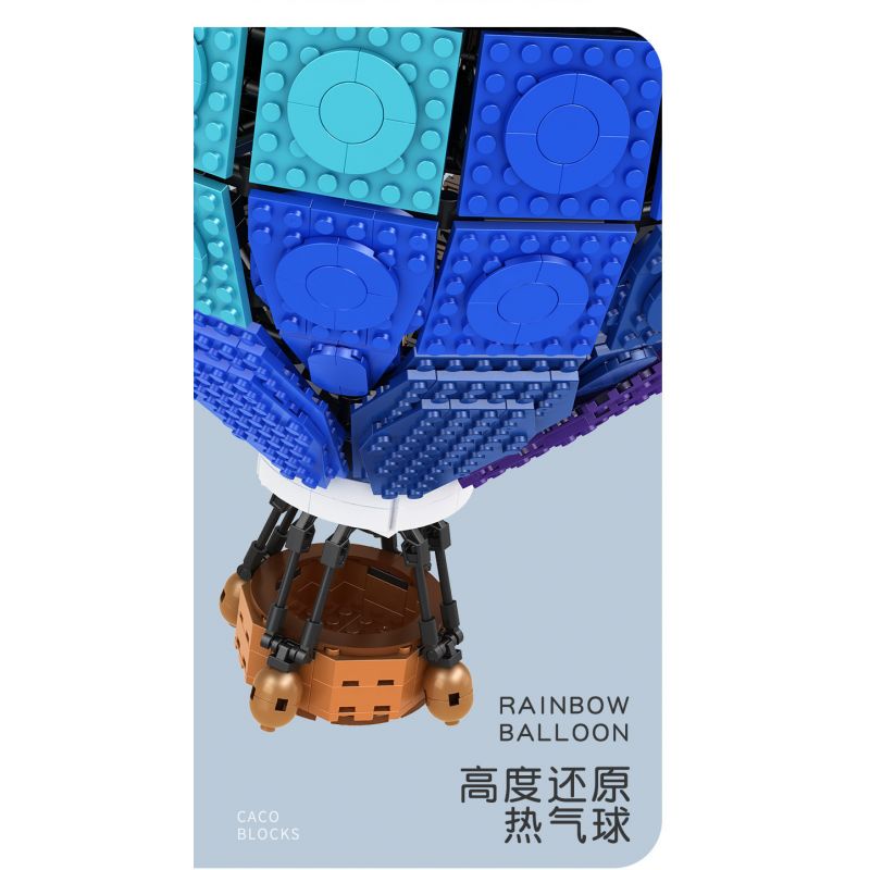 CACO C002 non  CẦU VỒNG NÓNG BỎNG bộ đồ chơi xếp lắp ráp ghép mô hình Creator Expert RAINBOW VALLOON Chuyên Gia Sáng Tạo 2550 khối