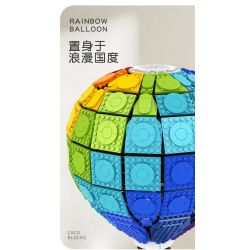 CACO C002 non  CẦU VỒNG NÓNG BỎNG bộ đồ chơi xếp lắp ráp ghép mô hình Creator Expert RAINBOW VALLOON Chuyên Gia Sáng Tạo 2550 khối