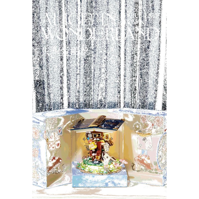 SEMBO 506171 non  ALICE KHÔNG TRỌNG LƯỢNG IN WONDERLAND bộ đồ chơi xếp lắp ráp ghép mô hình Disney Princess FAIRY TALE BOOK ALICE WONDERLAND Công Chúa 635 khối