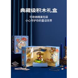 SEMBO 506171 non  ALICE KHÔNG TRỌNG LƯỢNG IN WONDERLAND bộ đồ chơi xếp lắp ráp ghép mô hình Disney Princess FAIRY TALE BOOK ALICE WONDERLAND Công Chúa 635 khối