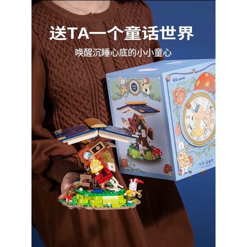 SEMBO 506171 non  ALICE KHÔNG TRỌNG LƯỢNG IN WONDERLAND bộ đồ chơi xếp lắp ráp ghép mô hình Disney Princess FAIRY TALE BOOK ALICE WONDERLAND Công Chúa 635 khối