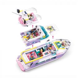 SLUBAN M38-B1167 B1167 1167 M38B1167 38-B1167 non  GIẤC MƠ HỒNG BỮA TIỆC DU THUYỀN BÓNG bộ đồ chơi xếp lắp ráp ghép mô hình Girl PROM TACHT Con Gái 1108 khối