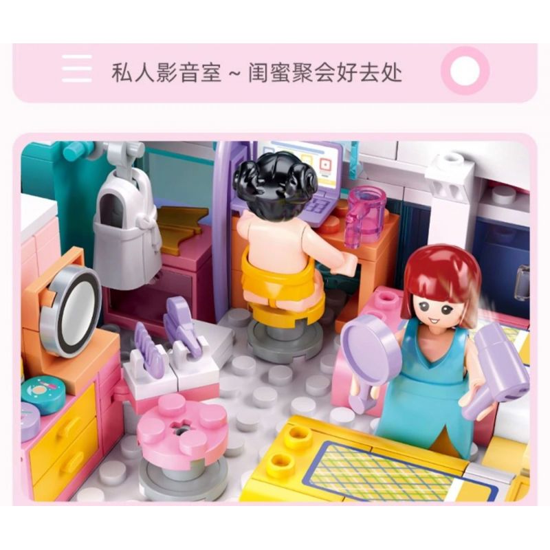 SLUBAN M38-B1167 B1167 1167 M38B1167 38-B1167 non  GIẤC MƠ HỒNG BỮA TIỆC DU THUYỀN BÓNG bộ đồ chơi xếp lắp ráp ghép mô hình Girl PROM TACHT Con Gái 1108 khối