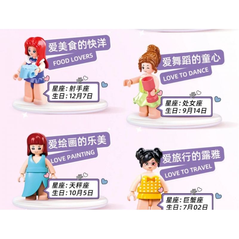 SLUBAN M38-B1167 B1167 1167 M38B1167 38-B1167 non  GIẤC MƠ HỒNG BỮA TIỆC DU THUYỀN BÓNG bộ đồ chơi xếp lắp ráp ghép mô hình Girl PROM TACHT Con Gái 1108 khối