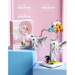 QIZHILE 93001 non  XE CÂN BẰNG BÍ NGÔ bộ đồ chơi xếp lắp ráp ghép mô hình PUMPKIN CARRIAGE