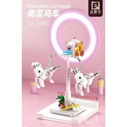 QIZHILE 93001 non  XE CÂN BẰNG BÍ NGÔ bộ đồ chơi xếp lắp ráp ghép mô hình PUMPKIN CARRIAGE