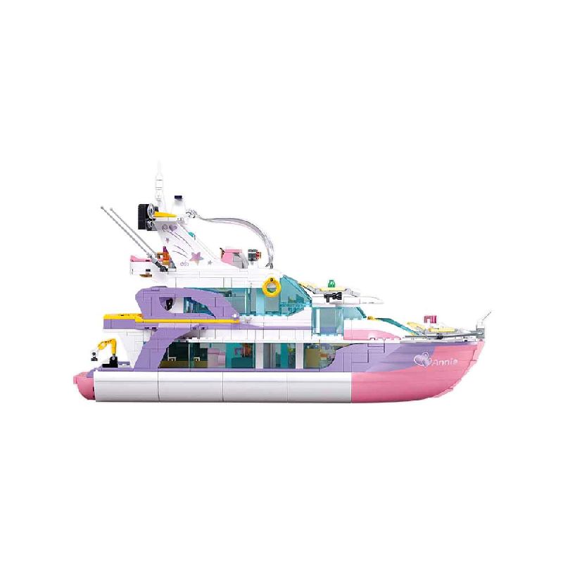 SLUBAN M38-B1167 B1167 1167 M38B1167 38-B1167 non  GIẤC MƠ HỒNG BỮA TIỆC DU THUYỀN BÓNG bộ đồ chơi xếp lắp ráp ghép mô hình Girl PROM TACHT Con Gái 1108 khối