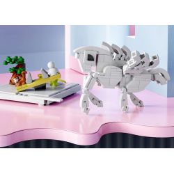 QIZHILE 93001 non  XE CÂN BẰNG BÍ NGÔ bộ đồ chơi xếp lắp ráp ghép mô hình PUMPKIN CARRIAGE