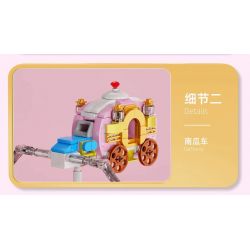 QIZHILE 93001 non  XE CÂN BẰNG BÍ NGÔ bộ đồ chơi xếp lắp ráp ghép mô hình PUMPKIN CARRIAGE