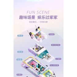 SLUBAN M38-B1167 B1167 1167 M38B1167 38-B1167 non  GIẤC MƠ HỒNG BỮA TIỆC DU THUYỀN BÓNG bộ đồ chơi xếp lắp ráp ghép mô hình Girl PROM TACHT Con Gái 1108 khối