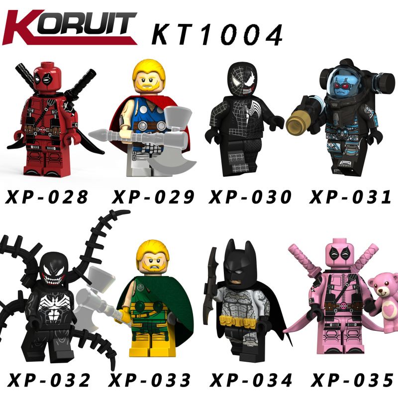 KORUIT KT1004 1004 XP non Lego HÀNG TRĂM NGƯỜI 8 SIÊU ANH HÙNG bộ đồ chơi xếp lắp ráp ghép mô hình Super Heroes Siêu Nhân Anh Hùng