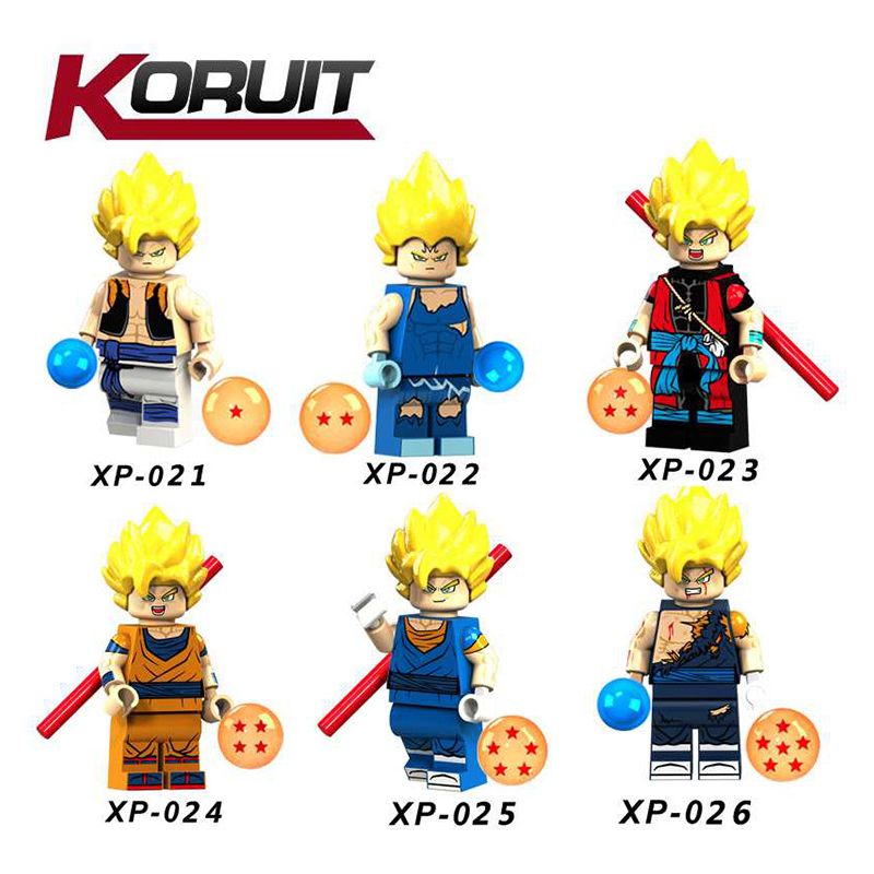 KORUIT XP non Lego BẢY QUẢ BÓNG RỒNG bộ đồ chơi xếp lắp ráp ghép mô hình Collectable Minifigures Búp Bê Sưu Tầm