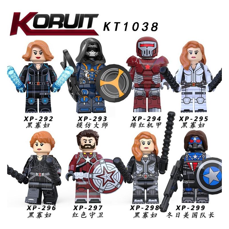 KORUIT KT1038 1038 XP non Lego HÀNG TRĂM NGƯỜI 8 BLACK WIDOW bộ đồ chơi xếp lắp ráp ghép mô hình Super Heroes Siêu Nhân Anh Hùng