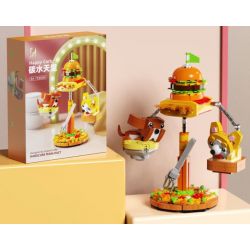 QIZHILE 93004 non  CÂN BẰNG THIÊN ĐƯỜNG CARB bộ đồ chơi xếp lắp ráp ghép mô hình HAPPY CARB