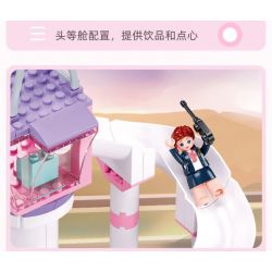 SLUBAN M38-B1166 B1166 1166 M38B1166 38-B1166 non  GIẤC MƠ HỒNG BẮT ĐẦU HÀNH TRÌNH KỲ NGHỈ TRÊN MÁY BAY bộ đồ chơi xếp lắp ráp ghép mô hình Girl HOLIDAY PLANE Con Gái 384 khối