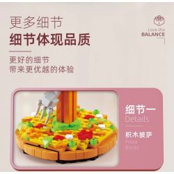 QIZHILE 93004 non  CÂN BẰNG THIÊN ĐƯỜNG CARB bộ đồ chơi xếp lắp ráp ghép mô hình HAPPY CARB