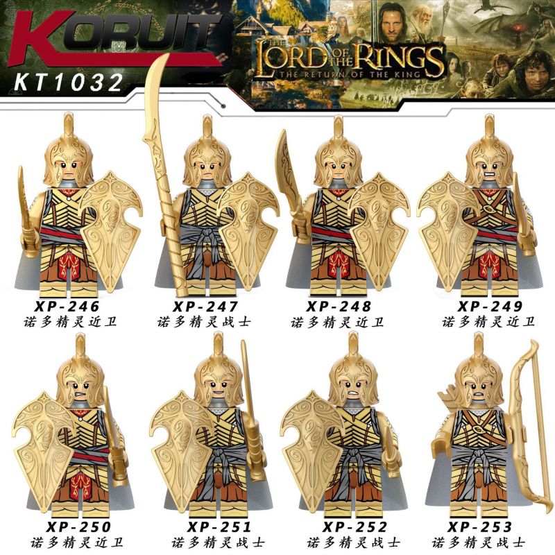 KORUIT KT1032 1032 XP non Lego HÀNG TRĂM NGƯỜI 8 LÍNH NORO ELF bộ đồ chơi xếp lắp ráp ghép mô hình Medieval Castle Chiến Tranh Trung Cổ