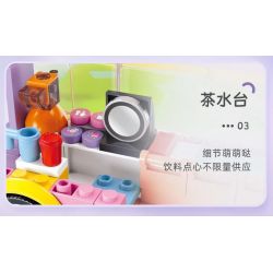 SLUBAN M38-B1165 B1165 1165 M38B1165 38-B1165 non  GIẤC MƠ HỒNG BỮA TIỆC CẮM TRẠI TRÊN XE BUÝT BUNNY bộ đồ chơi xếp lắp ráp ghép mô hình Girl BUS CONCERT Con Gái 412 khối