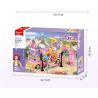 SLUBAN M38-B1165 B1165 1165 M38B1165 38-B1165 non  GIẤC MƠ HỒNG BỮA TIỆC CẮM TRẠI TRÊN XE BUÝT BUNNY bộ đồ chơi xếp lắp ráp ghép mô hình Girl BUS CONCERT Con Gái 412 khối