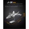 ZHEGAO QJ5072 5072 non  MÁY BAY CHIẾN ĐẤU J-31 bộ đồ chơi xếp lắp ráp ghép mô hình Military Army CHINESE FIGHTER Quân Sự Bộ Đội 1586 khối