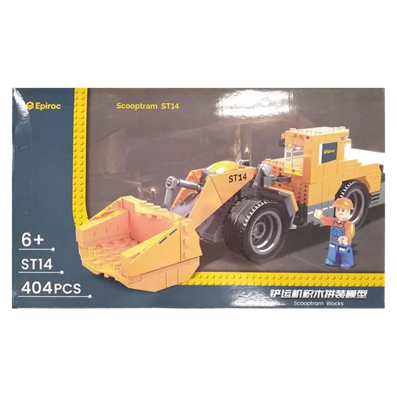 EPIROC ST14 non Lego XE NÂNG ST14 bộ đồ chơi xếp lắp ráp ghép mô hình City SCOOPTRAM ST14 Thành Phố 404 khối