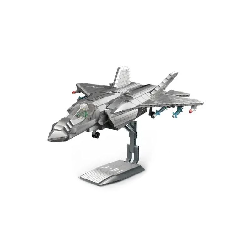 ZHEGAO QJ5071 5071 non  MÁY BAY CHIẾN ĐẤU J-20 bộ đồ chơi xếp lắp ráp ghép mô hình Military Army CHINESE FIGHTER Quân Sự Bộ Đội 1621 khối