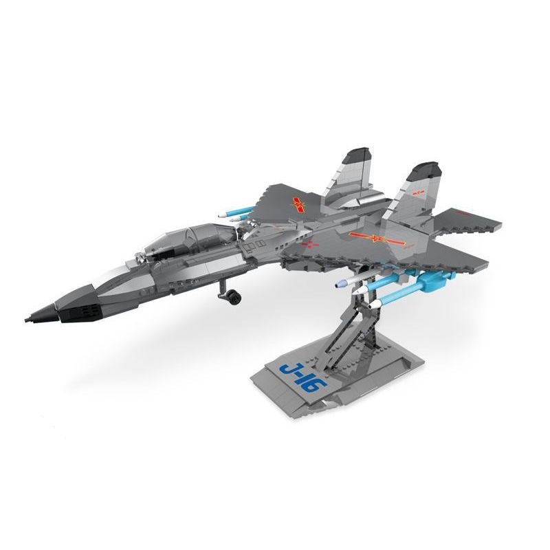 ZHEGAO QJ5070 5070 non Lego MÁY BAY CHIẾN ĐẤU J-16 bộ đồ chơi xếp lắp ráp ghép mô hình Military Army CHINESE FIGHTER Quân Sự Bộ Đội 1250 khối