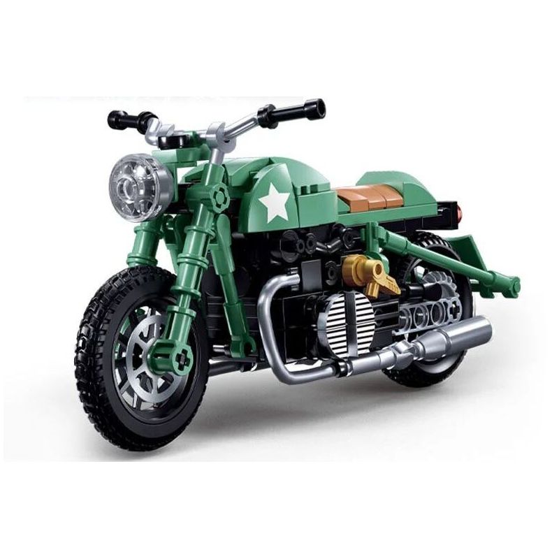 SLUBAN M38-B1133 B1133 1133 M38B1133 38-B1133 non  XE MÁY BMW R75MS tỷ lệ 1:12 bộ đồ chơi xếp lắp ráp ghép mô hình Racers Đua Tốc Độ 215 khối