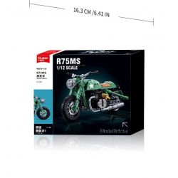 SLUBAN M38-B1133 B1133 1133 M38B1133 38-B1133 non  XE MÁY BMW R75MS tỷ lệ 1:12 bộ đồ chơi xếp lắp ráp ghép mô hình Racers Đua Tốc Độ 215 khối