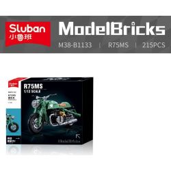 SLUBAN M38-B1133 B1133 1133 M38B1133 38-B1133 non  XE MÁY BMW R75MS tỷ lệ 1:12 bộ đồ chơi xếp lắp ráp ghép mô hình Racers Đua Tốc Độ 215 khối