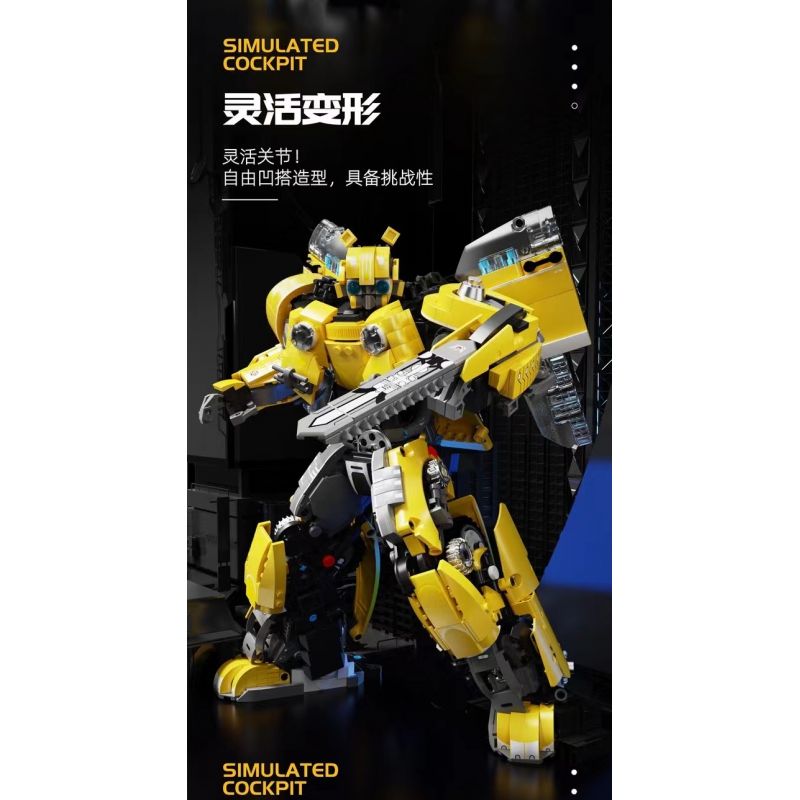 拓乐 6007 non  CON ONG bộ đồ chơi xếp lắp ráp ghép mô hình Transformers DEFENDER JUSTICE Robot Đại Chiến Người Máy Biến Hình 1932 khối