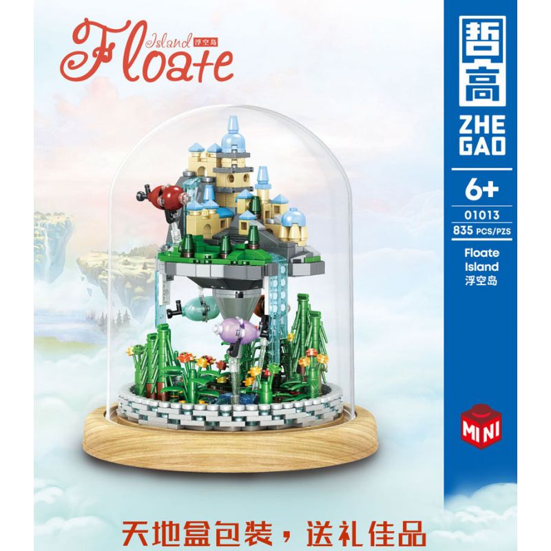 ZHEGAO 01013 non  ĐẢO NỔI bộ đồ chơi xếp lắp ráp ghép mô hình Buildings FLOAT ISLAND 835 khối