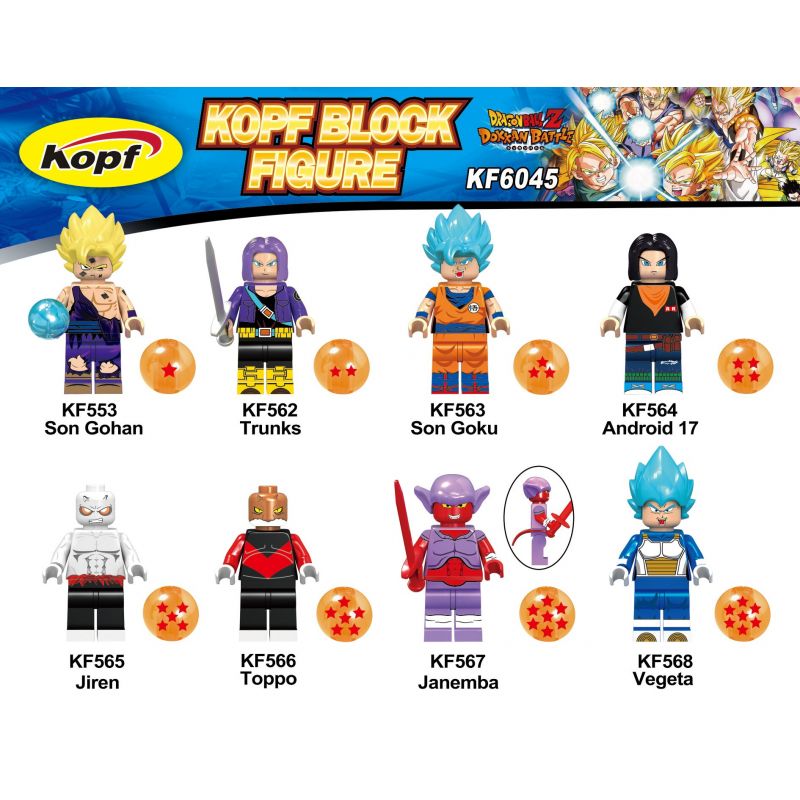 KOPF KF6045 6045 KF553 KF562 KF563 KF564 KF565 KF566 KF567 KF568 non Lego HÀNG TRĂM NGƯỜI 8 QI DRAGON BALL bộ đồ chơi xếp lắp ráp ghép mô hình Movie & Game Phim Và Trò Chơi