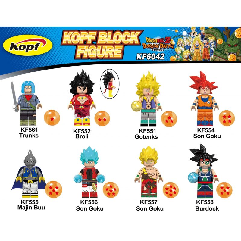 KOPF KF6042 6042 KF561 KF552 KF554 KF555 KF556 KF557 KF558 KF553 non Lego HÀNG TRĂM NGƯỜI 8 QI DRAGON BALL bộ đồ chơi xếp lắp ráp ghép mô hình Movie & Game Phim Và Trò Chơi