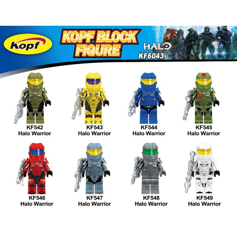 KOPF KF6043 6043 KF542 KF543 KF544 KF545 KF546 KF547 KF548 KF549 non Lego HÀNG TRĂM NGƯỜI 8 AURA bộ đồ chơi xếp lắp ráp ghép mô hình Movie & Game HALO Phim Và Trò Chơi