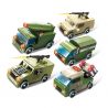 GUDI 50301 non  CÁC MẪU XE CỦA ĐỘI QUÂN SỰ 5 JEEP VIPER TÊN LỬA CHIẾN BINH XUYÊN LỤC ĐỊA VẬN CHUYỂN FENGSHEN BỌC THÉP SẤM SÉT bộ đồ chơi xếp lắp ráp ghép mô hình